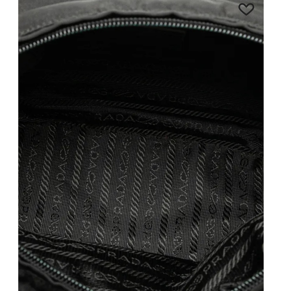 PRADA Vintage Tessuto Tassel Black Silver Hardware Nylon Beaded Handbag Tote‎ - Picture 3 of 14